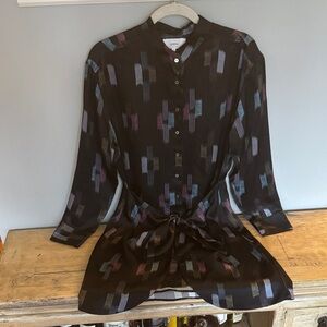 XiRENA Black, Blue and Purple Patterned Dress